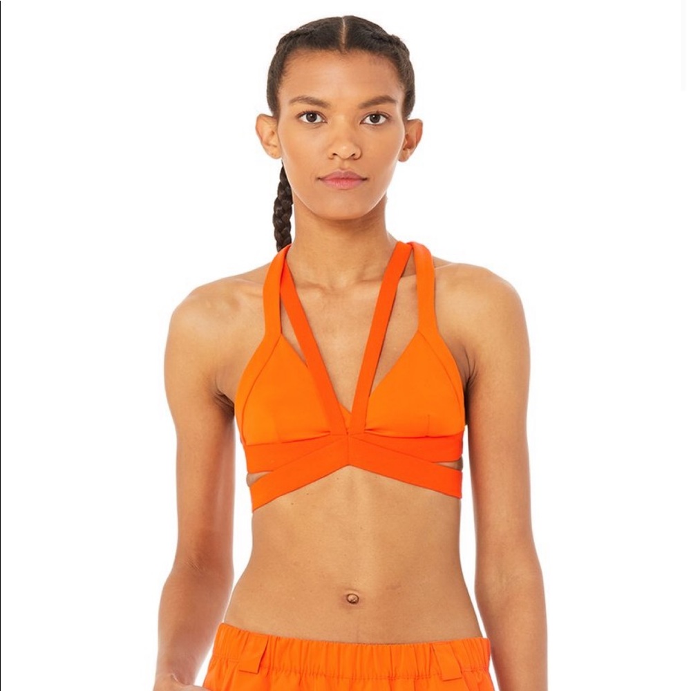 Alo Yoga Nadi Bra Small Tangerine